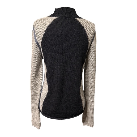 Helmut Lang Gray and Navy Alpaca Silk Blend Sweater - Picture 2 of 4